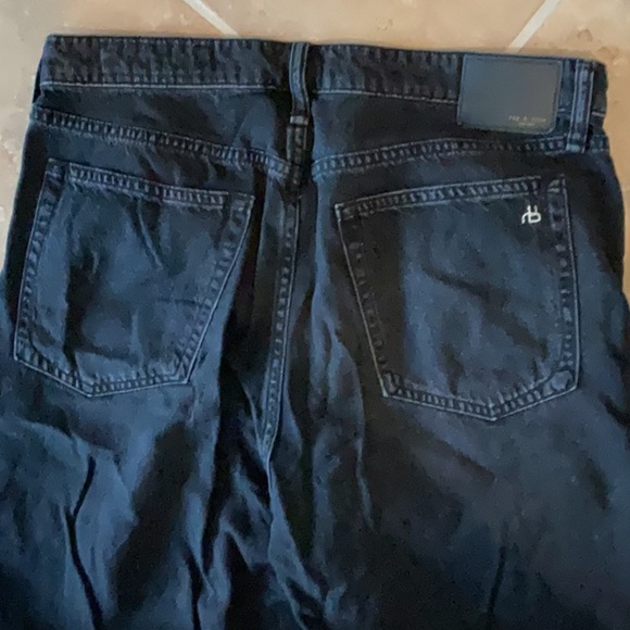 RAg & bone Logan mid rise wide leg, black, size 28 - Picture 5 of 6